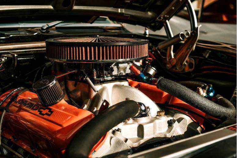 Engine repair close-up