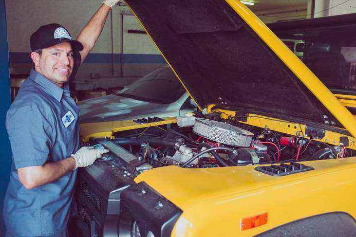 Technician working on Q7