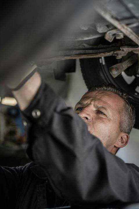 wheel alignment closeup